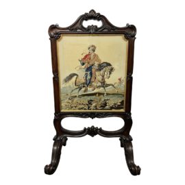 Antique Mahogany Screen of Marmuk Warrior