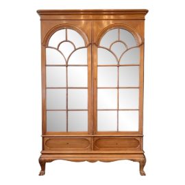 Vintage Wood Twelve Piece Display Cabinet