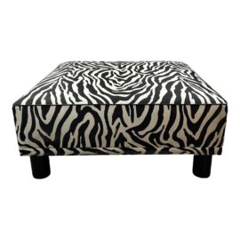 Custom Design Zebra Pattern Ottoman