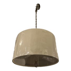 NEW Jonathan Adler Robert Abbey Meurice Collection Large Nickel Pendant Light. Original Price: $1,230