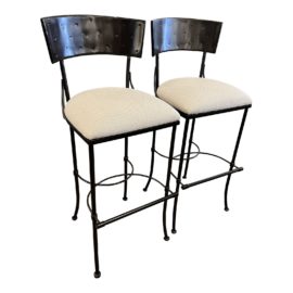 Palecek Outdoor Martini Bar Stools, a Pair. Original Price: $3,084