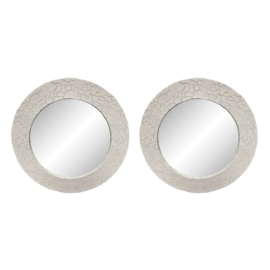 NEW Palecek Terra Round Mirrors, a Pair. Original Price: $3,084