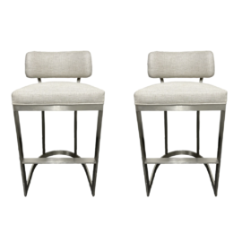 NEW Palecek Conrad Counter Stools, a Pair. Original Price: $7,974