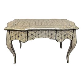 Late 20th Century Egyptian Bone + Mother of Pearl Desk