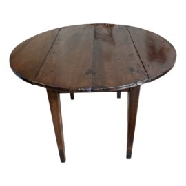19th Century - French Walnut Drop Leaf Table