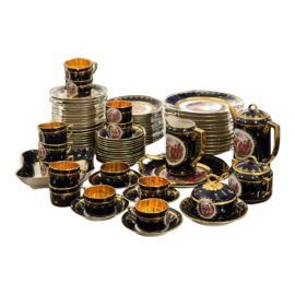 Karlsbad Hand Stenciled China Set - 81 Piece