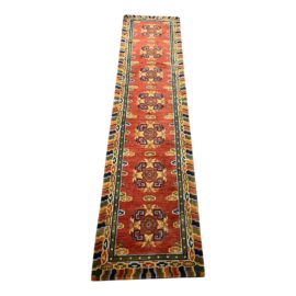 Tibetan Red + Colorful Wool Runner - 2′5″ × 10′10″. Original Price: $1,800