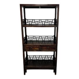 Early 20th Century Chinese Elm Bookcase. Original Price: $2,100