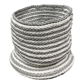 NEW Palecek Hilo Basket - White + Grey. Original Price: $625