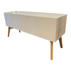 Cb2 Jannis Ellenberger Alba Small White Lacquer Credenza. Original Price: $750