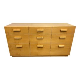 Mid Century Modern Nine Drawer Dresser / File Cabinet