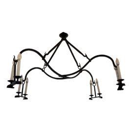 Dennis & Leen Gothic 8 Light Iron Chandelier. Original Price: $2,640