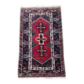 Vintage Turkish Dosemealti Small Handwoven Area Rug - 4′ × 7′3″