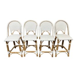 Serena & Lily Riviera Counter Stools - Set of Four. Original Price: $1,712