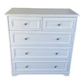 Pottery Barn Fillmore Simply White Finished Five Drawer Dresser. Original Price: $1,400