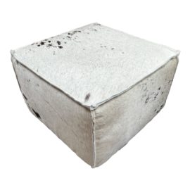 Arhaus Prairie Hair-On-Hide Ottoman + Casters. Original Price: $1,000