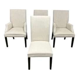 Restoration Hardware Hudson Parsons Fabric Dining Chairs, Set of Four. Original Price: $2,890