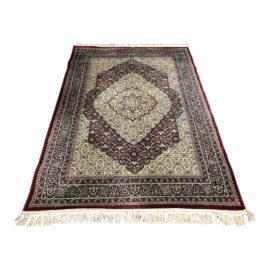 Vintage Silk Tabriz Area Rug - 5′2″ × 7′10″