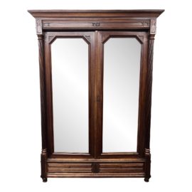 Vintage Eighteen-Piece Armoire + Mirrored Doors