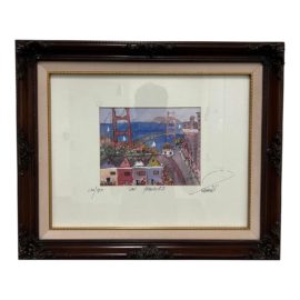 E. Guzman Signed + Custom Framed Limited Edition San Francisco Print, 232/500