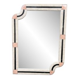 Late 20th Century Ballard Tricolor Travertine Vintage Wall Mirror