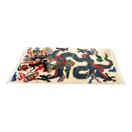 Vintage Hand Knotted Dragon Rug - 3′ × 5′9″