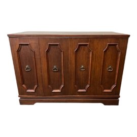 1960s Korea Furniture Manufacturing Co. Ltd Vintage Stereo Cabinet