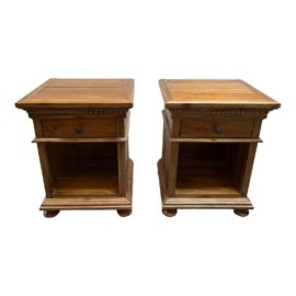 Restoration Hardware Geoffrey Hawkes St. James Open Nightstands, a Pair. Original Price: $2,280