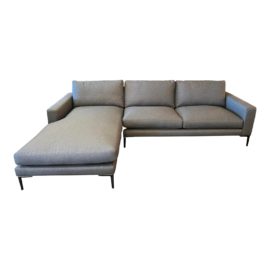 NEW Custom Made Two Piece Gray Sectional