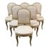 Louis XV Style French Dining Chairs, Set of Six. Original Price: $5,800