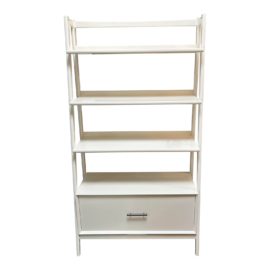 West Elm Mid-Century White Bookshelf + Drawer. Original Price: $900