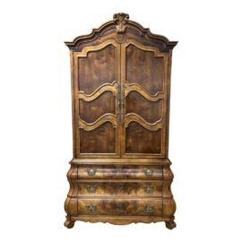1980's Henredon Villandry Collection French Bombe Style Armoire