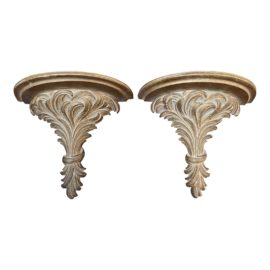 Vintage Decorative Wood Corbels, a Pair