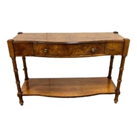 Lane Furniture Burlwood + Chinoiserie Style Console Table