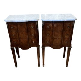 Vintage Louis XV Style Nightstands, a Pair