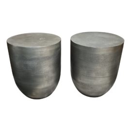 Restoration Hardware Kenzie Drum Side Tables, a Pair. Original Price: $1,420
