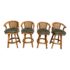 Late 20th Century Swivel Caned Barstools - Set of Four