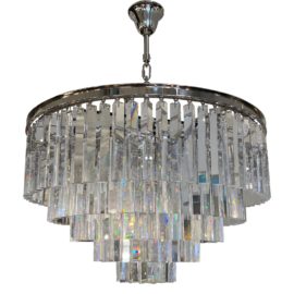 Restoration Hardware Timothy Oulton Odeon Round 5-Tier Chandelier. Original Price: $5,755