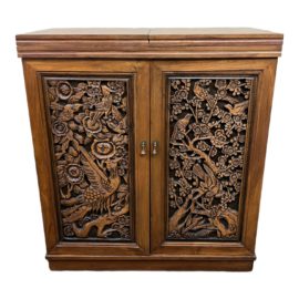 Vintage Asian Carved Expanding Bar