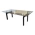 Contemporary Lc6 Style Glass + Metal Table. Original Price: $3,135