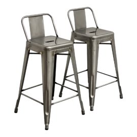 Design Within Reach Tolix Hpd Low Back Counter Stools, a Pair. Original Price: $1,095