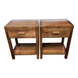 Gingko Custom Indigo Nightstands, a Pair. Original Price: $1,340