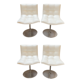 CasaDesus Turkana Pieltech Swivel Chairs, set of Four. Original Price: $9,600