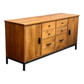 Room & Board Linear Collection Custom Walnut Sideboard. Original Price: $3,100