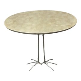 Meret Oppenheim Simon Ravina Traccia Silver/Gold Leaf Table