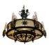 Phoenix Day Custom Large Iron + Mica Chandelier