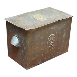 Antique Brass Trench Art Trinket Box