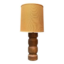 Vintage Faux Bois Ceramic Table Lamp