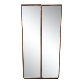 CB2 Reflection Mirrored Wardrobe Armoire by Amanda Lp. Of Slate Design