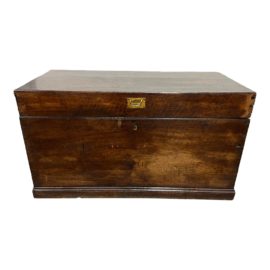 Antique Wood Hardware Trunk